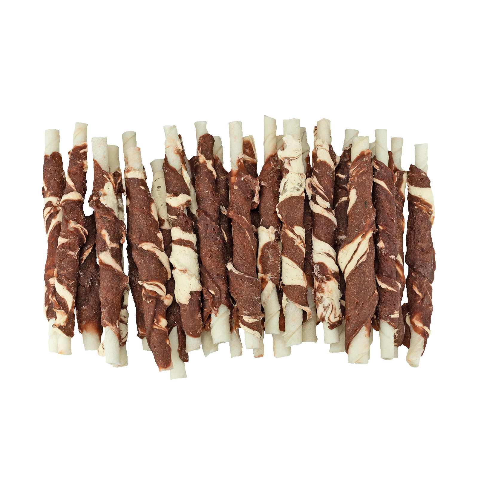 Braaaf Rawhide Roll Sticks Lam & Vis - 25 st. — afbeelding 3