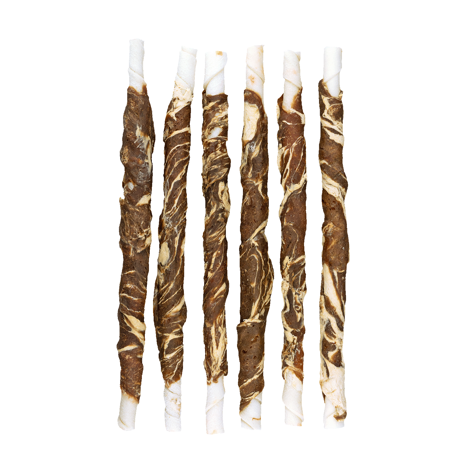 Braaaf Rawhide Twister Lam & Vis (6 st.) - 21 cm — afbeelding 3