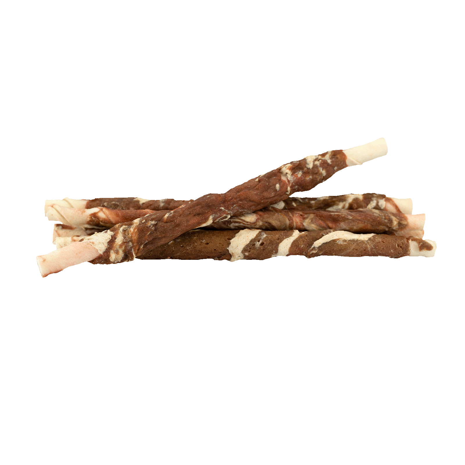 Braaaf Rawhide Twister Rund & Vis (6 st.) - 21 cm — afbeelding 2