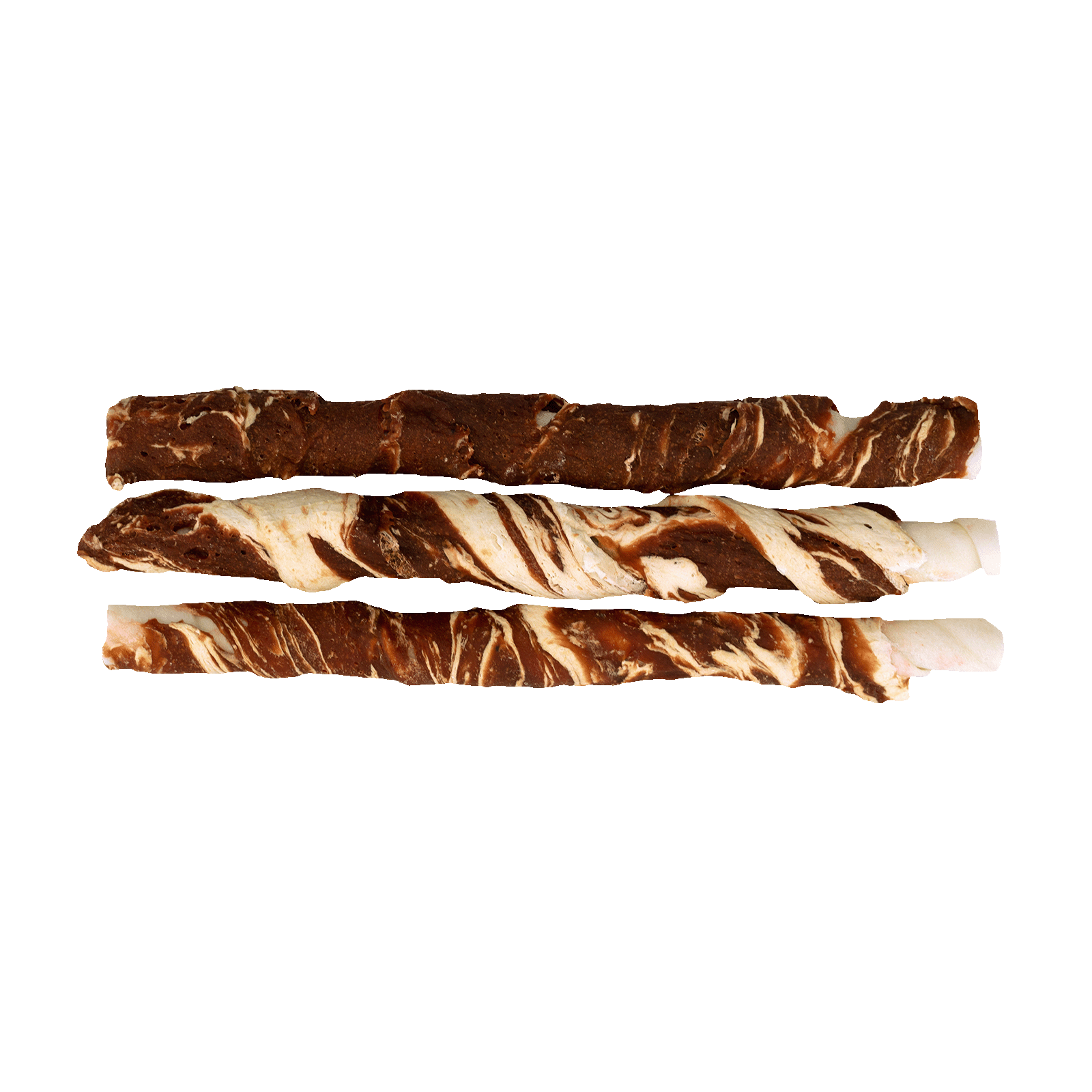 Braaaf Rawhide Twister Rund & Vis (3 st.) - 21 cm — afbeelding 3