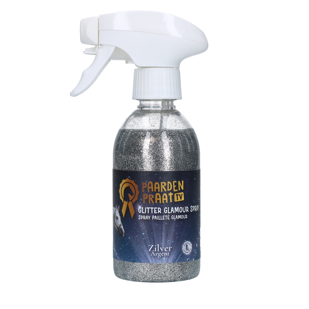 Paardenpraat TV Glitter Glamour Spray Zilver