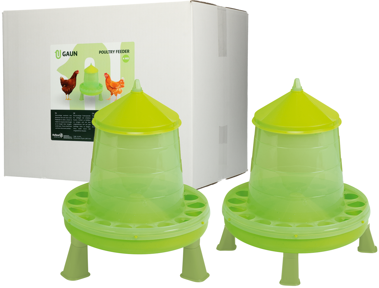 Gaun Pluimvee Voertoren op Pootjes Limoengroen 2 kg — afbeelding 3