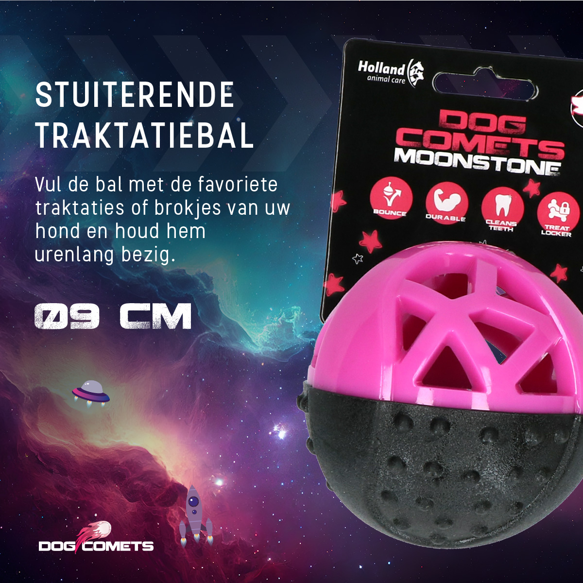 Dog Comets Moonstone Traktatiebal Roze — afbeelding 5