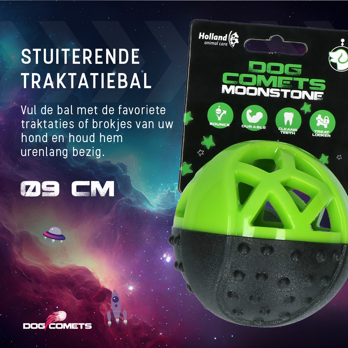 Dog Comets Moonstone Traktatiebal Groen — afbeelding 5