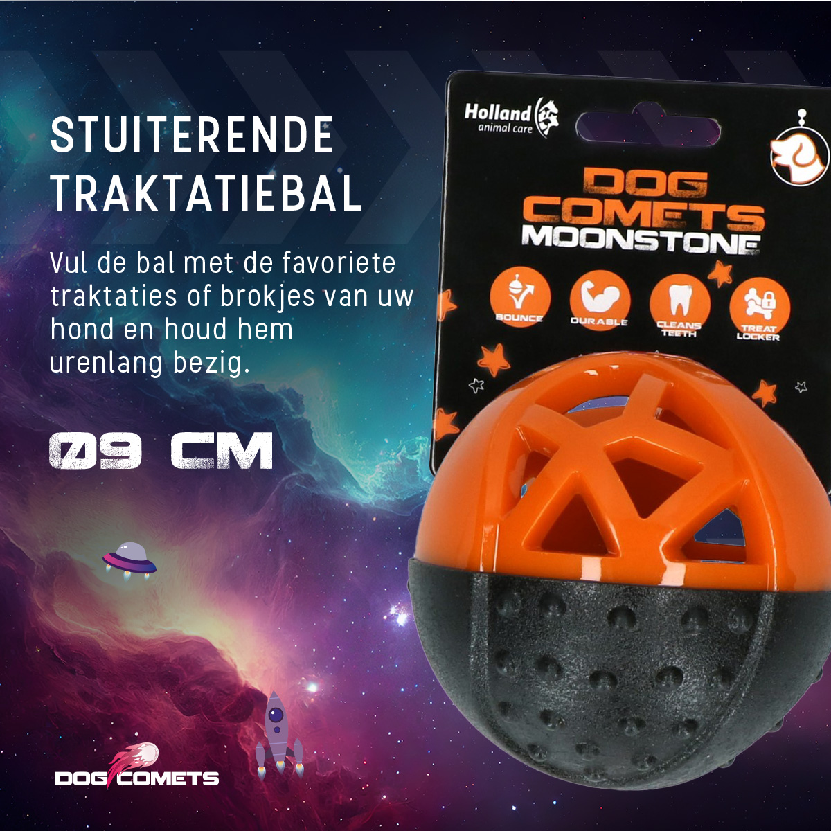 Dog Comets Moonstone Traktatiebal Oranje — afbeelding 4