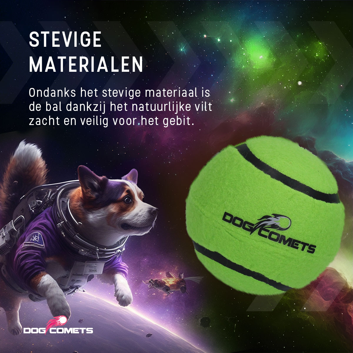 Dog Comets Tennisbal Starlight S Groen — afbeelding 3