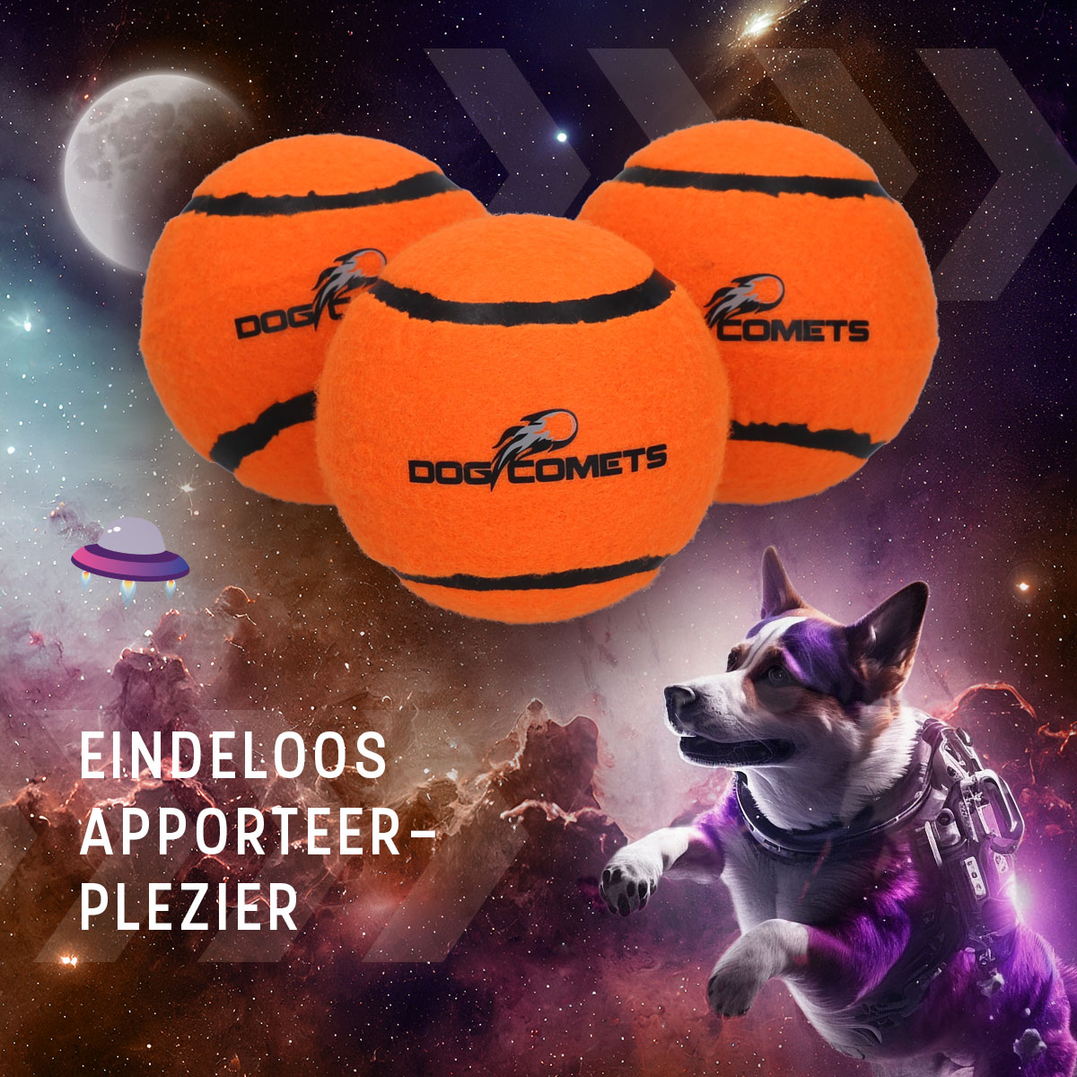 Dog Comets Tennisbal Starlight S Oranje — afbeelding 5