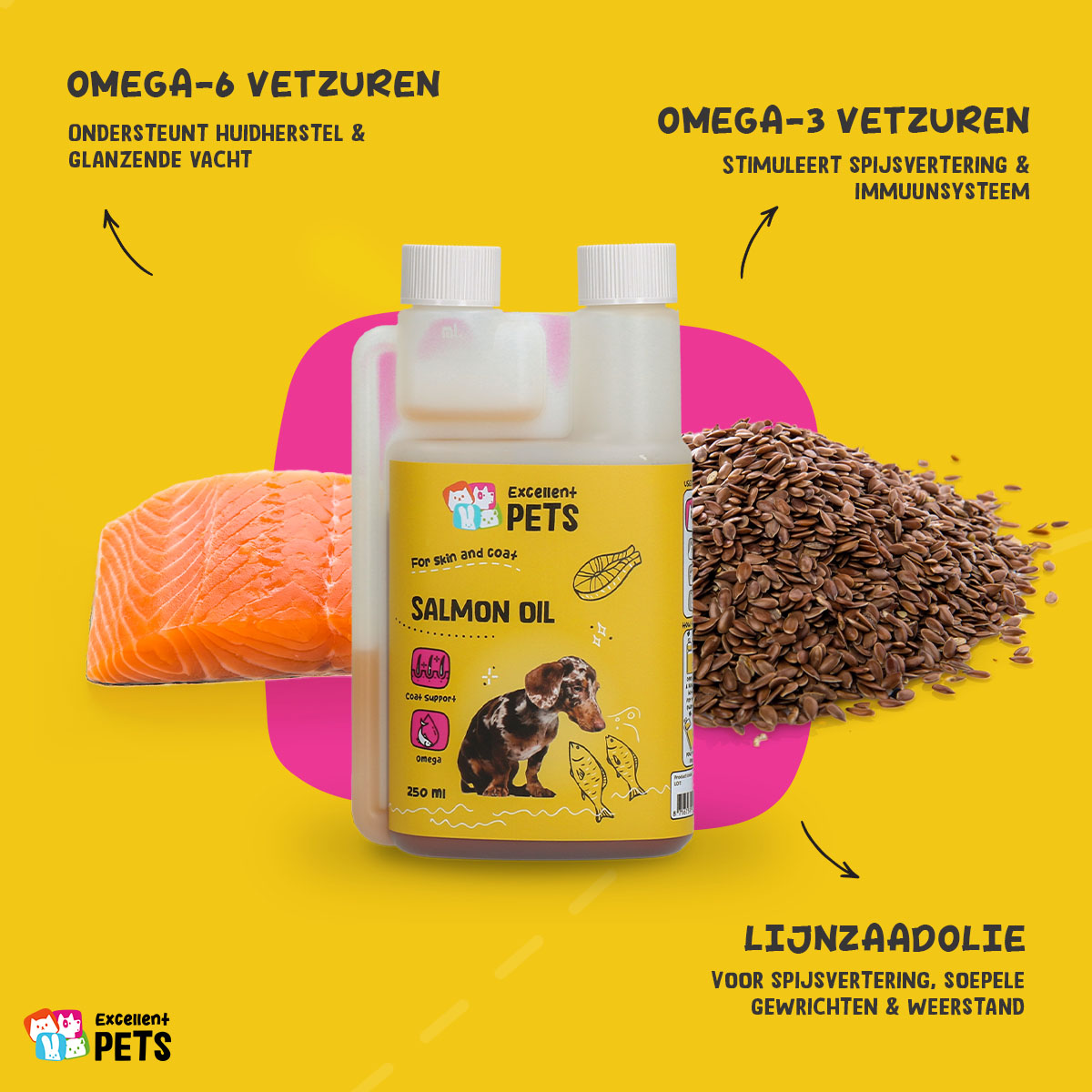 Excellent Pets Dog Salmon Oil 250 ml — afbeelding 6