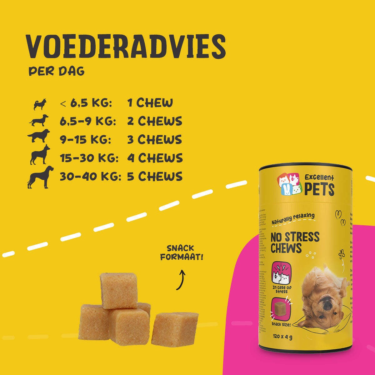 Excellent Pets No Stress Soft Chews 120 Treats — afbeelding 4