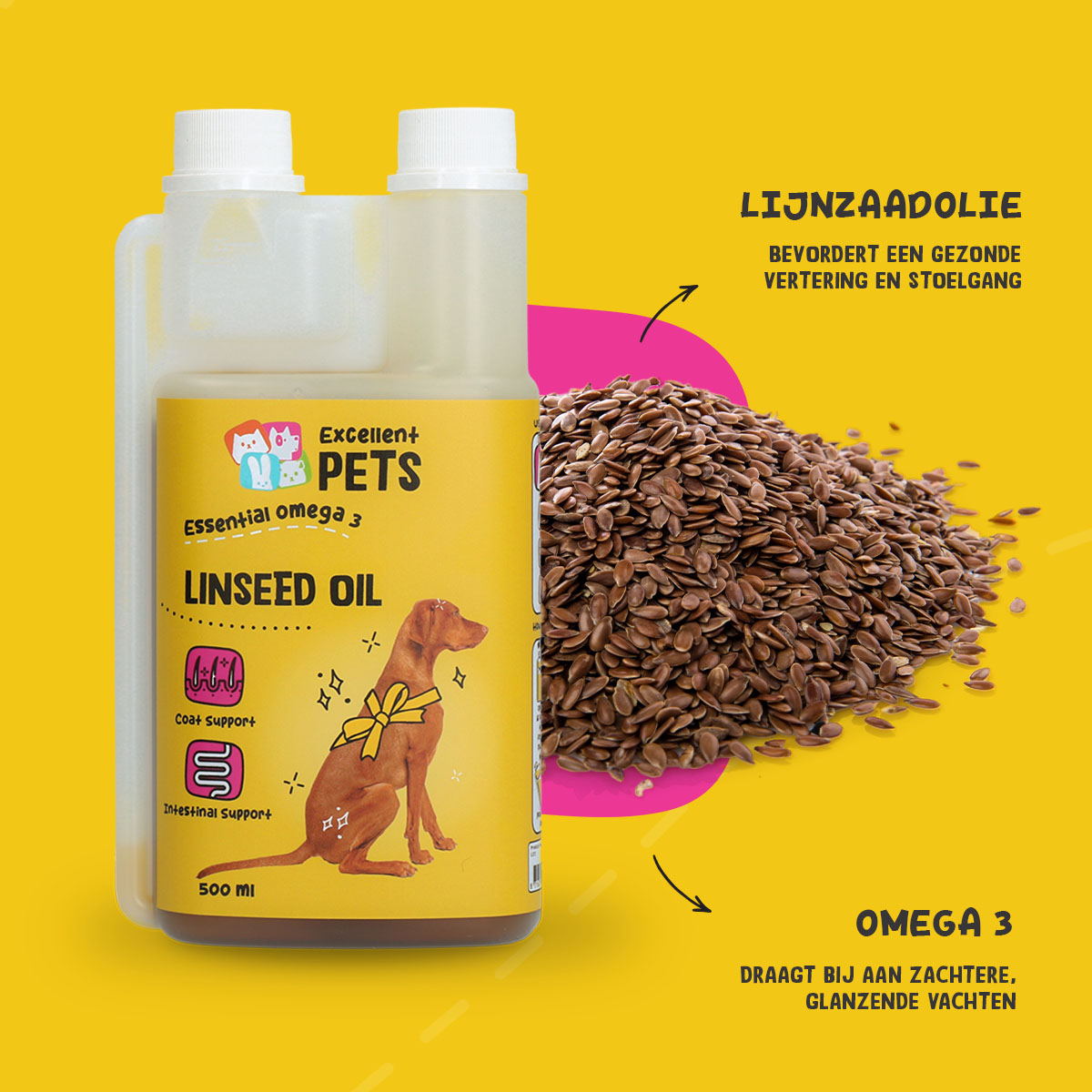 Excellent Pets Linseed Oil 500 ml — afbeelding 5