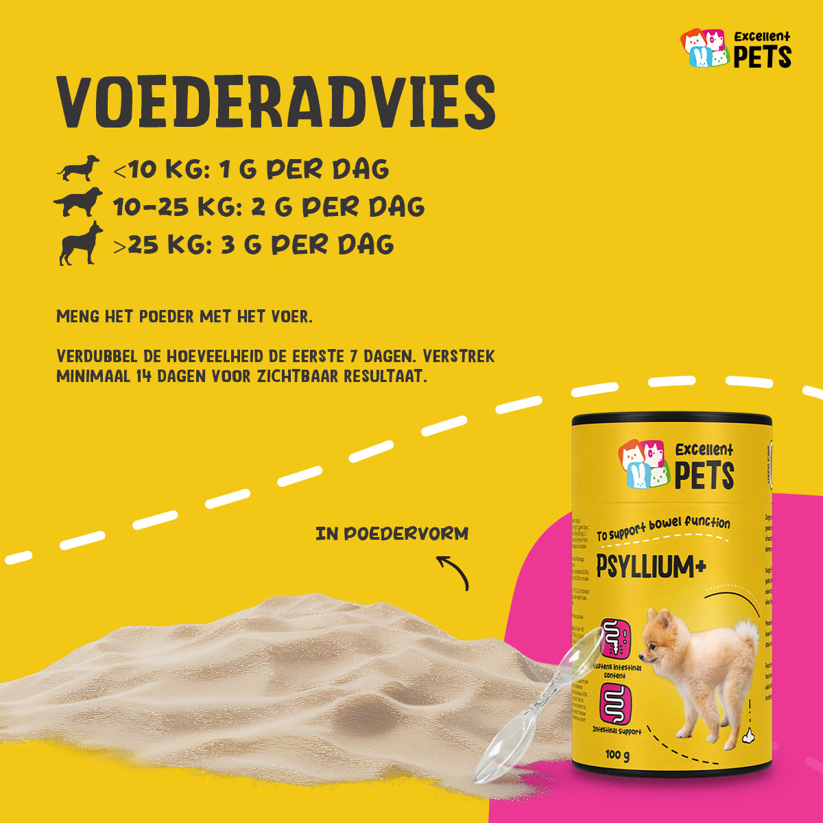 Excellent Pets Dog Psyllium+ 100 g — afbeelding 2