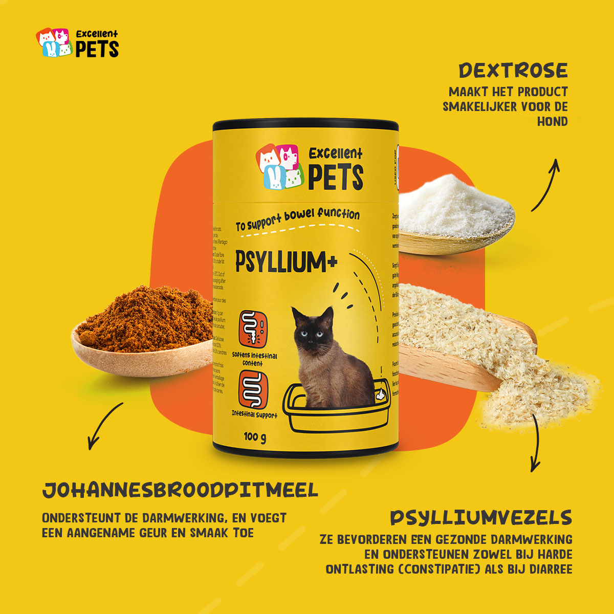 Excellent Pets Cat Psyllium+ 100 g — afbeelding 5
