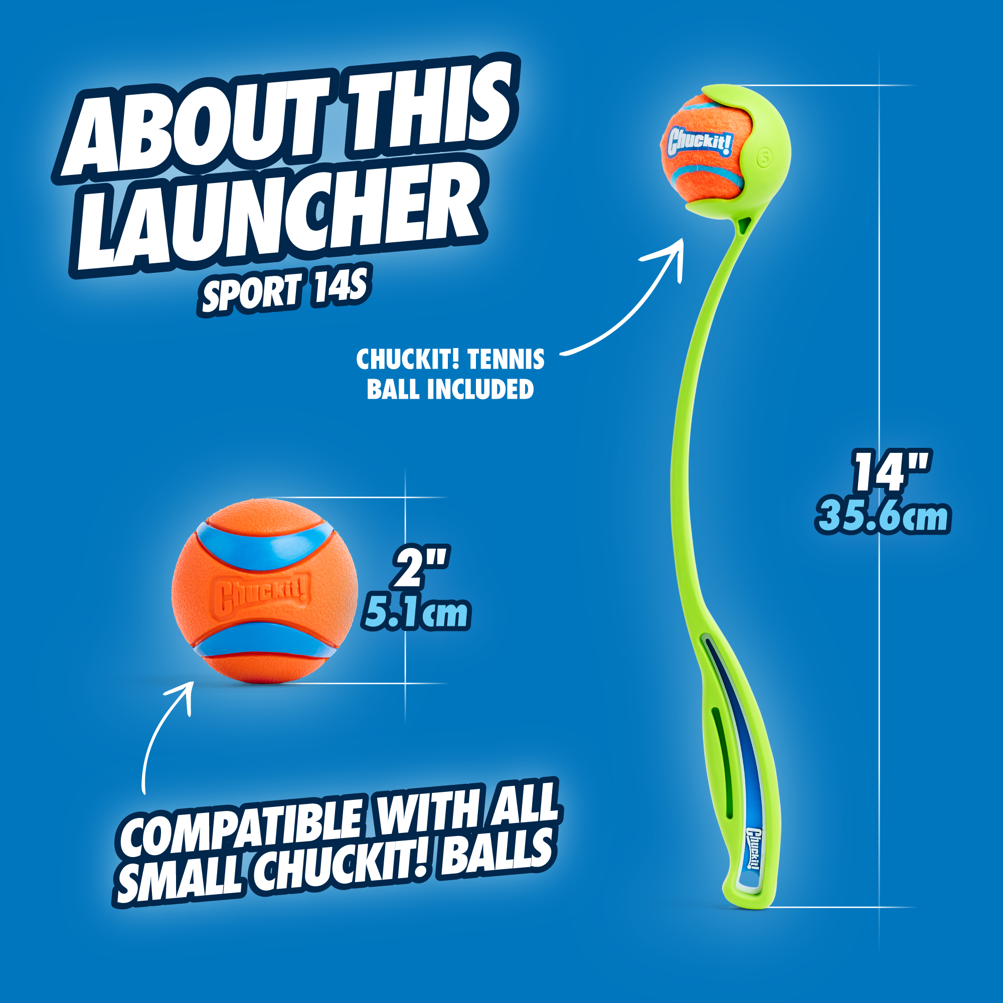 Chuckit! Sport Launcher S - 35 cm — afbeelding 6