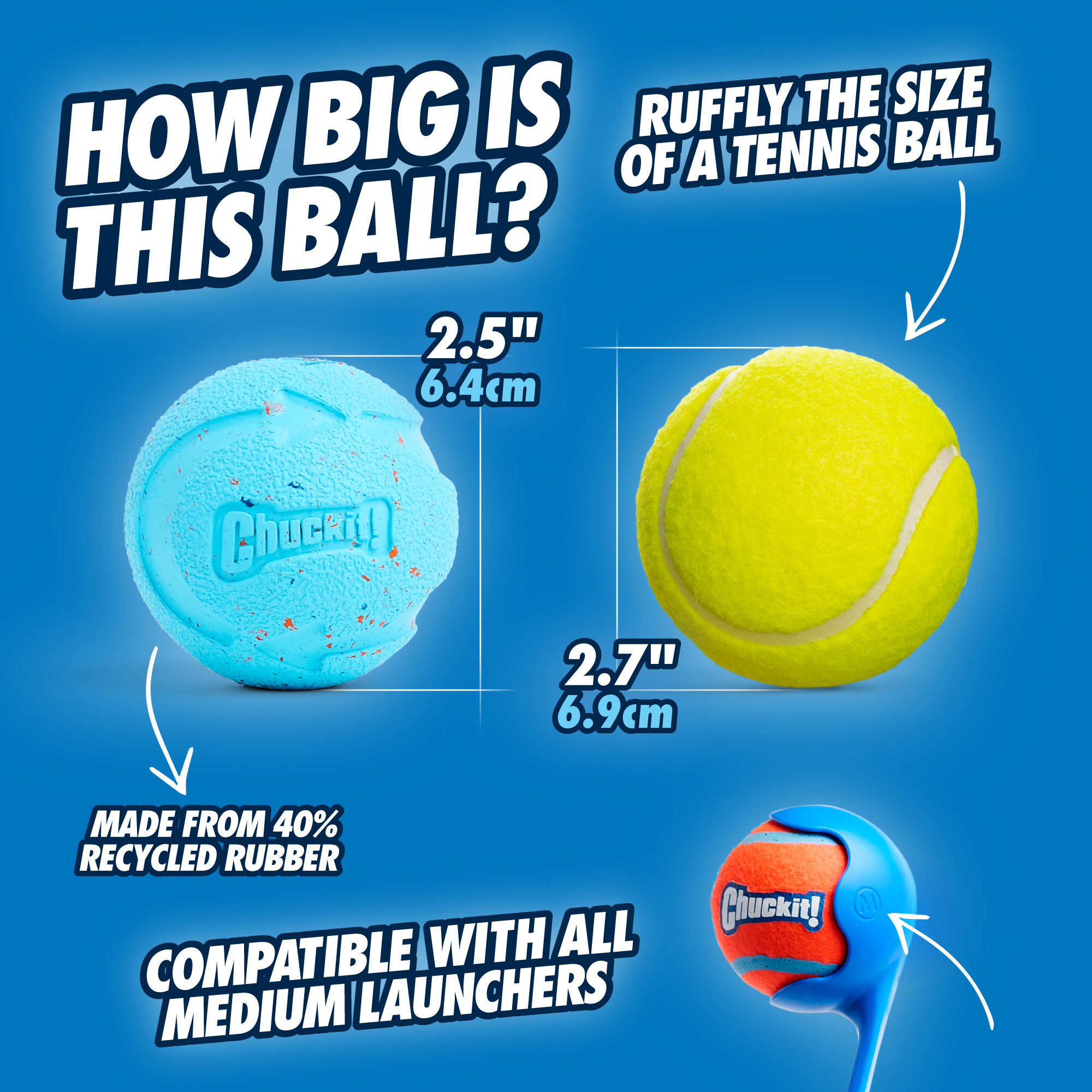 Chuckit! Rebounce Fetch Ball M (2-pack) — afbeelding 3