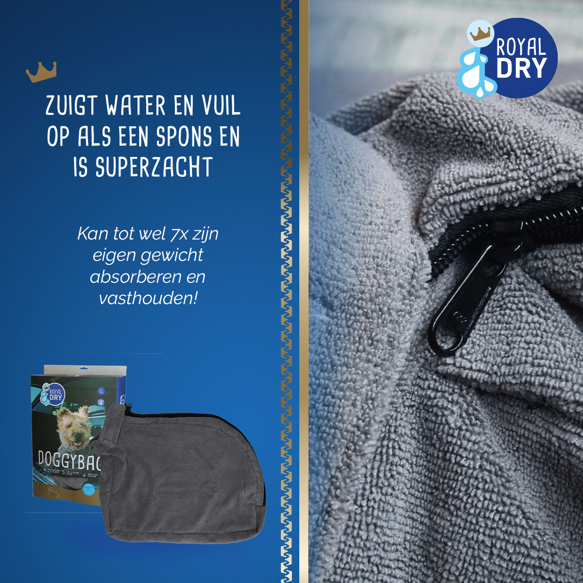 Royal Dry Doggy Bag Droogzak L — afbeelding 4