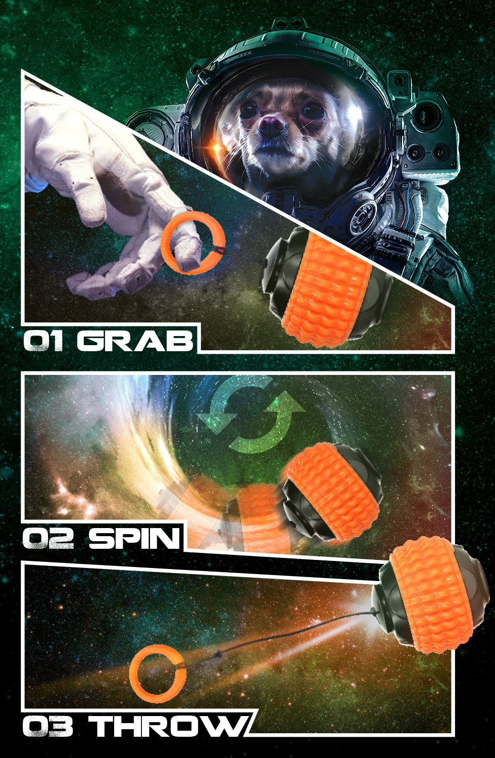 Dog Comets Blazar Jet Oranje — afbeelding 2