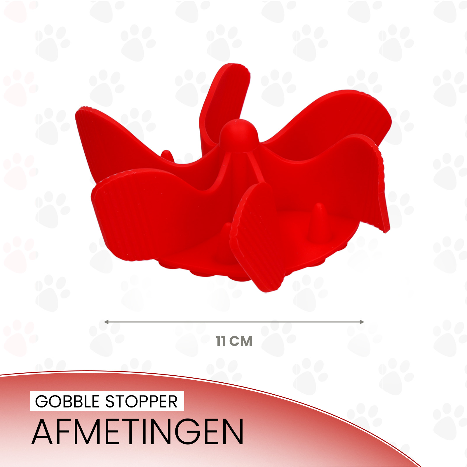 Eat Slow Live Longer Gobble Stopper Rood M — afbeelding 5