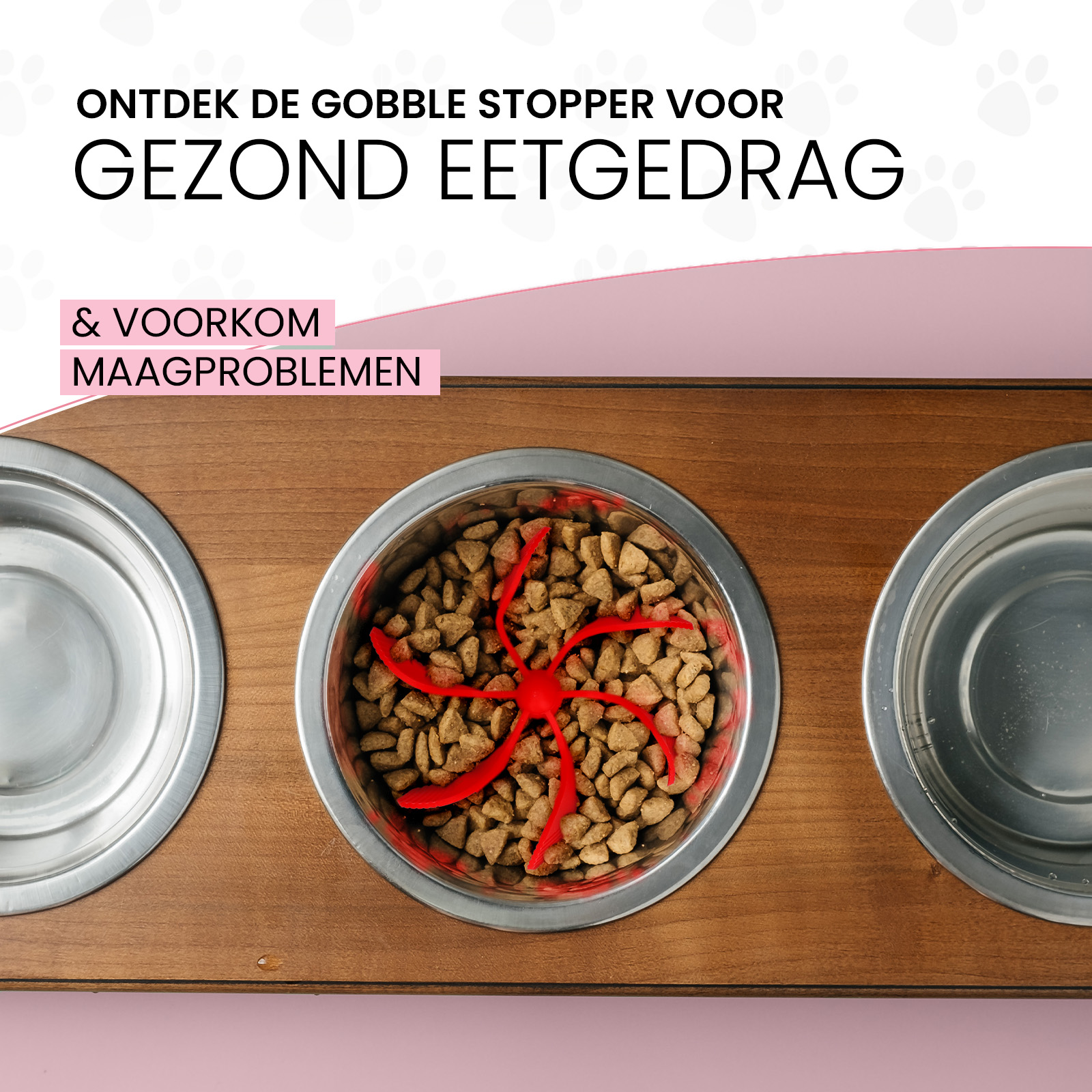 Eat Slow Live Longer Gobble Stopper Roze M — afbeelding 4