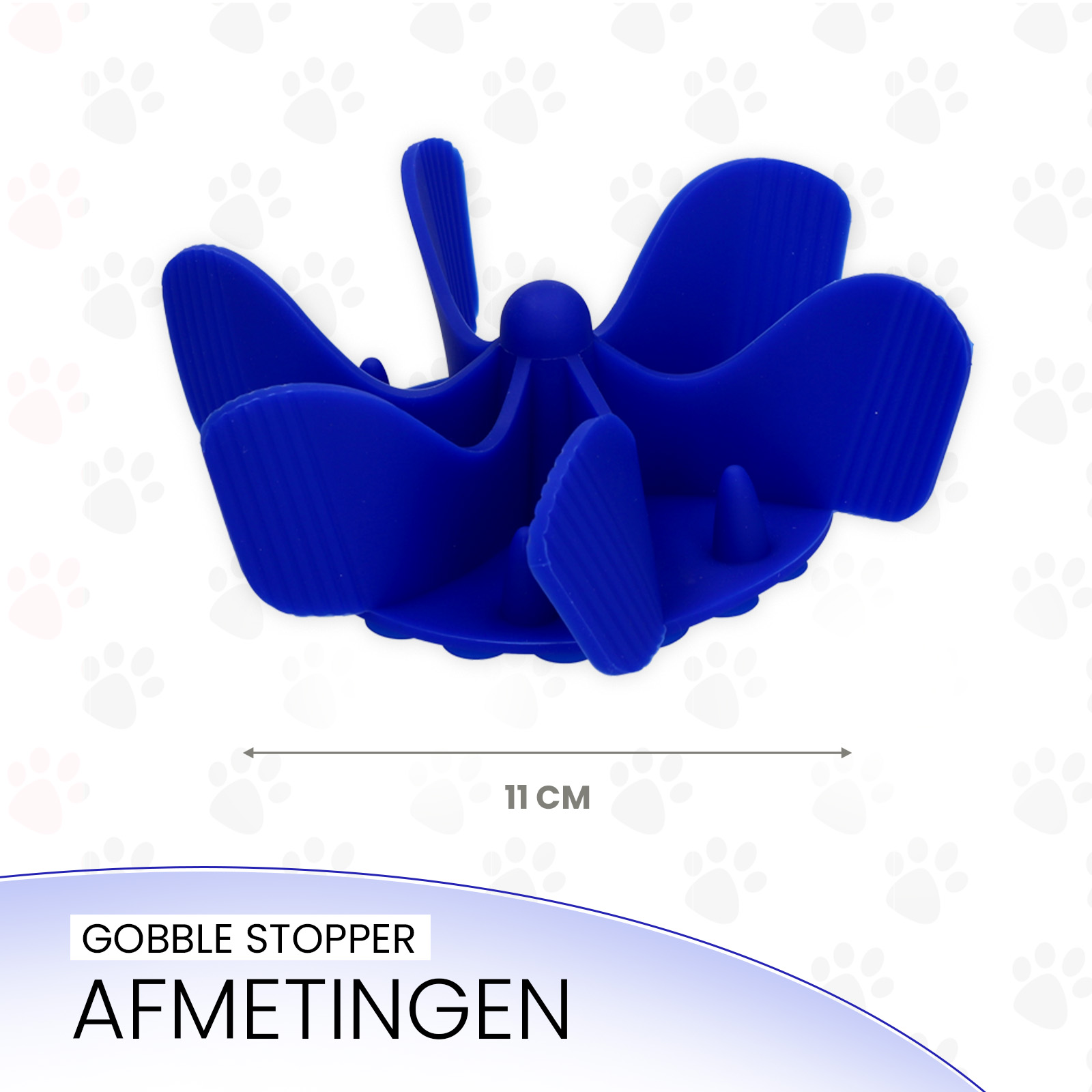Eat Slow Live Longer Gobble Stopper Blauw M — afbeelding 5