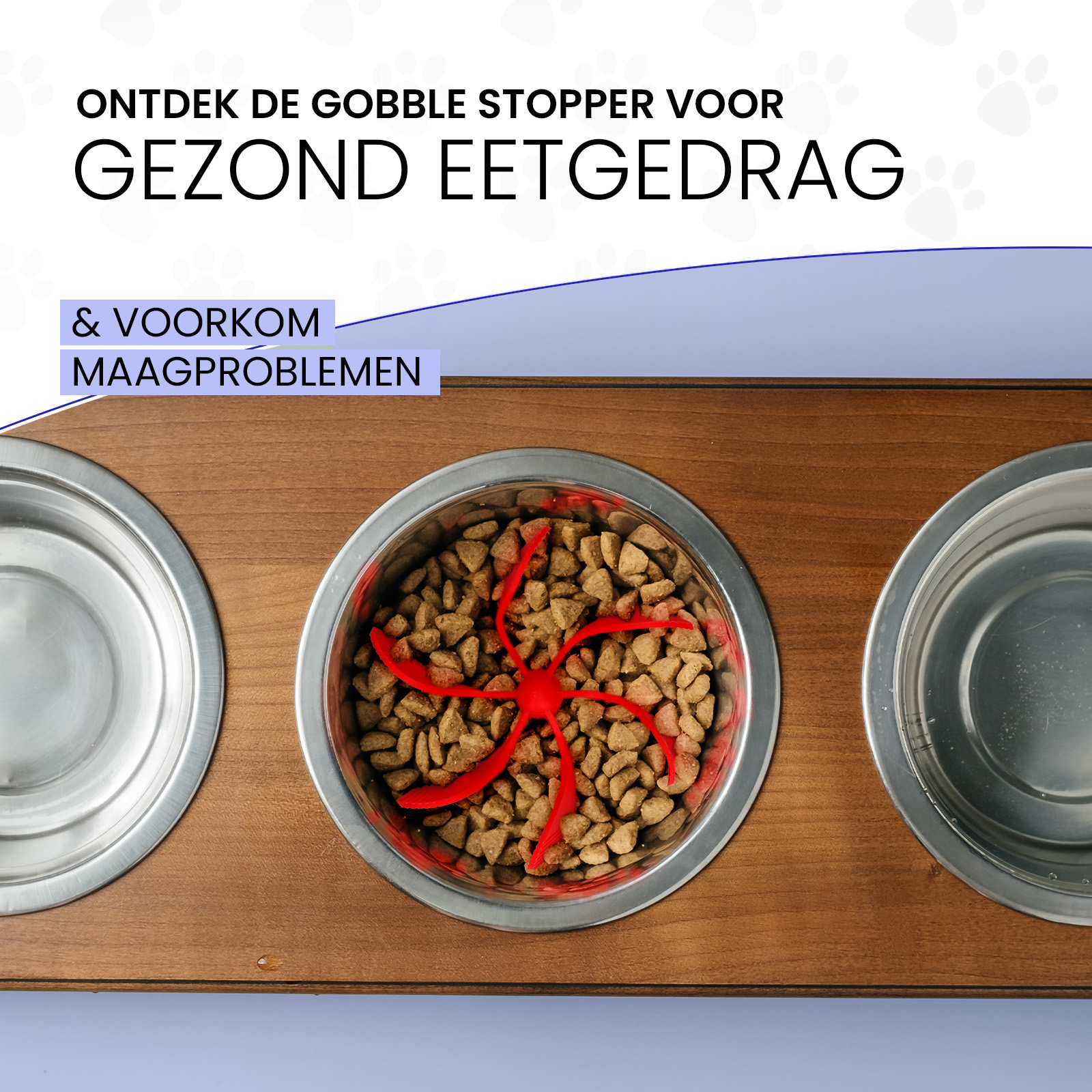 Eat Slow Live Longer Gobble Stopper Blauw M — afbeelding 4