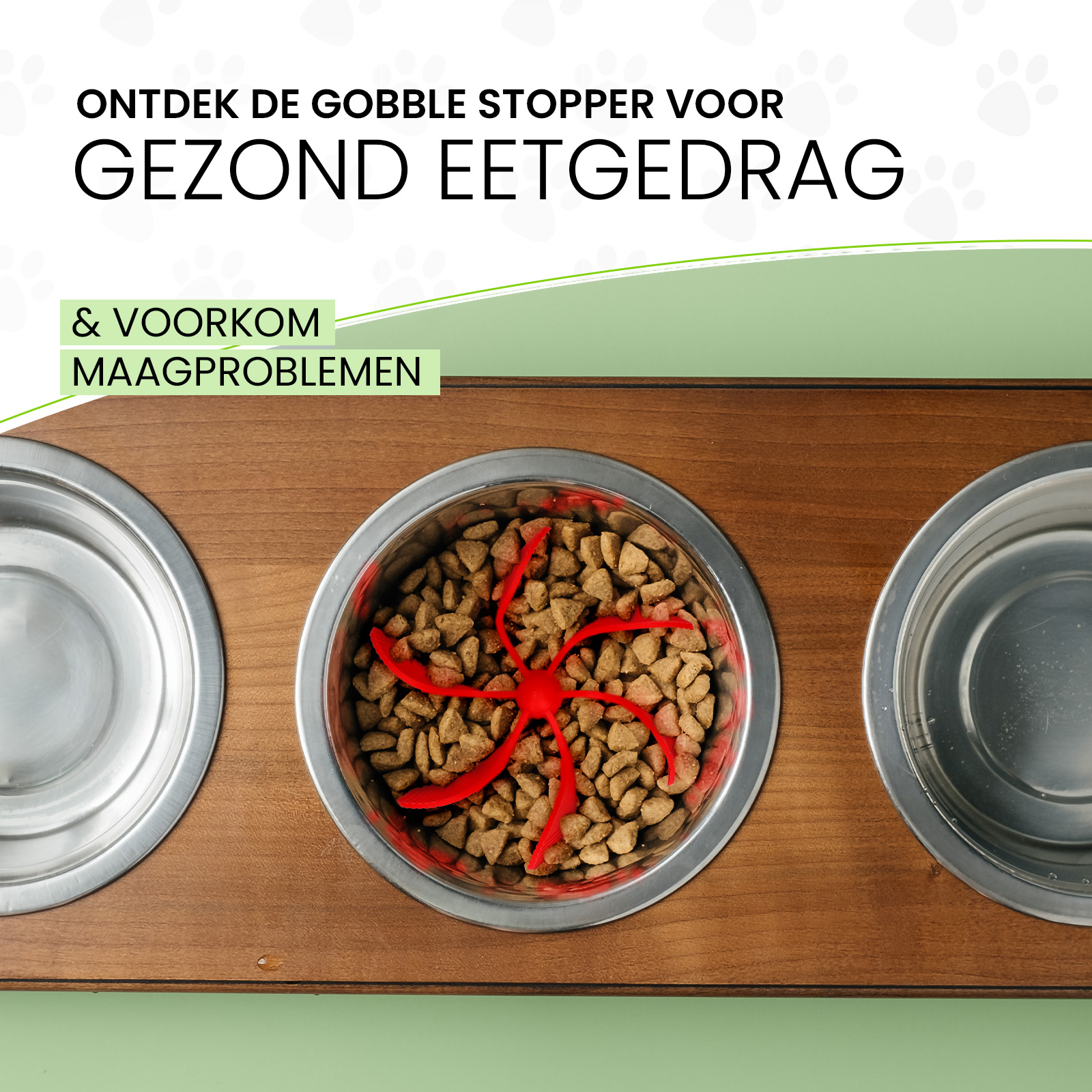 Eat Slow Live Longer Gobble Stopper Groen M — afbeelding 4