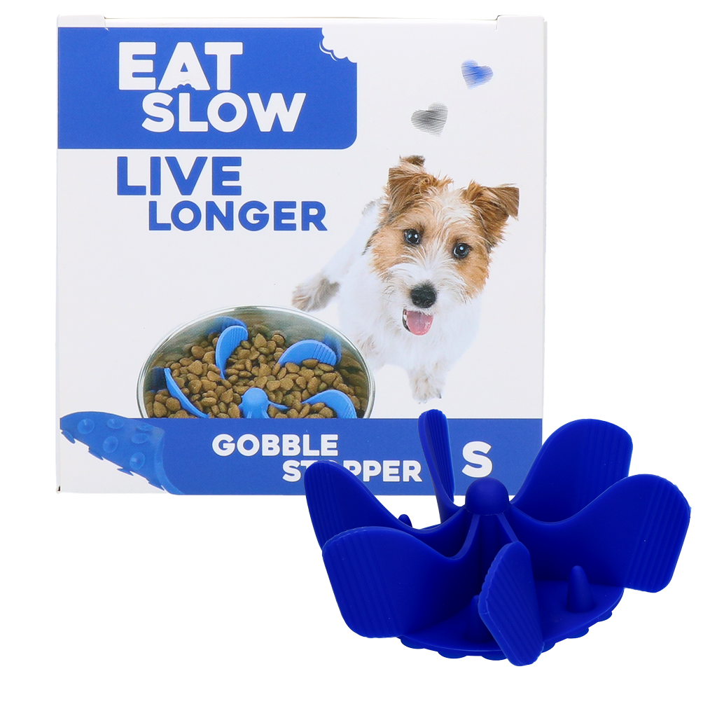Eat Slow Live Longer Gobble Stopper Blauw S