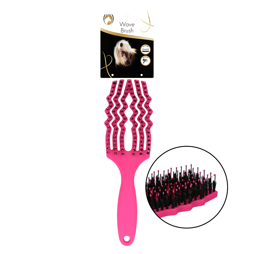 Excellent Horse Wave Brush Roze