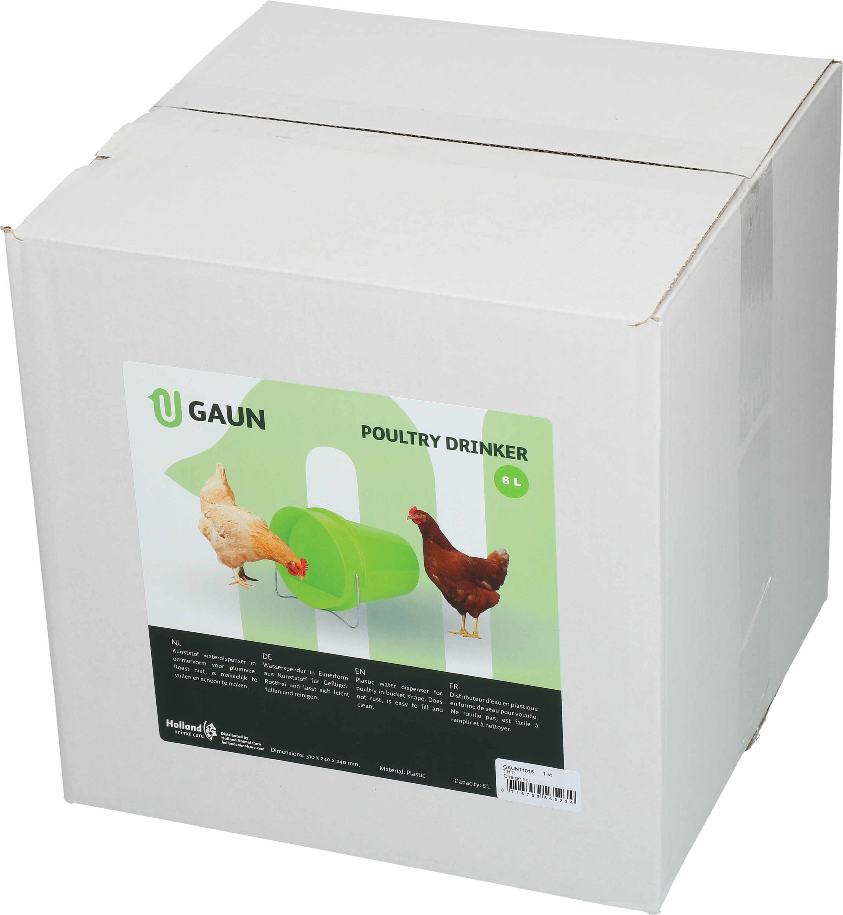 Gaun Pluimvee Drinkemmer Kunststof 6 l Limoengroen — afbeelding 5