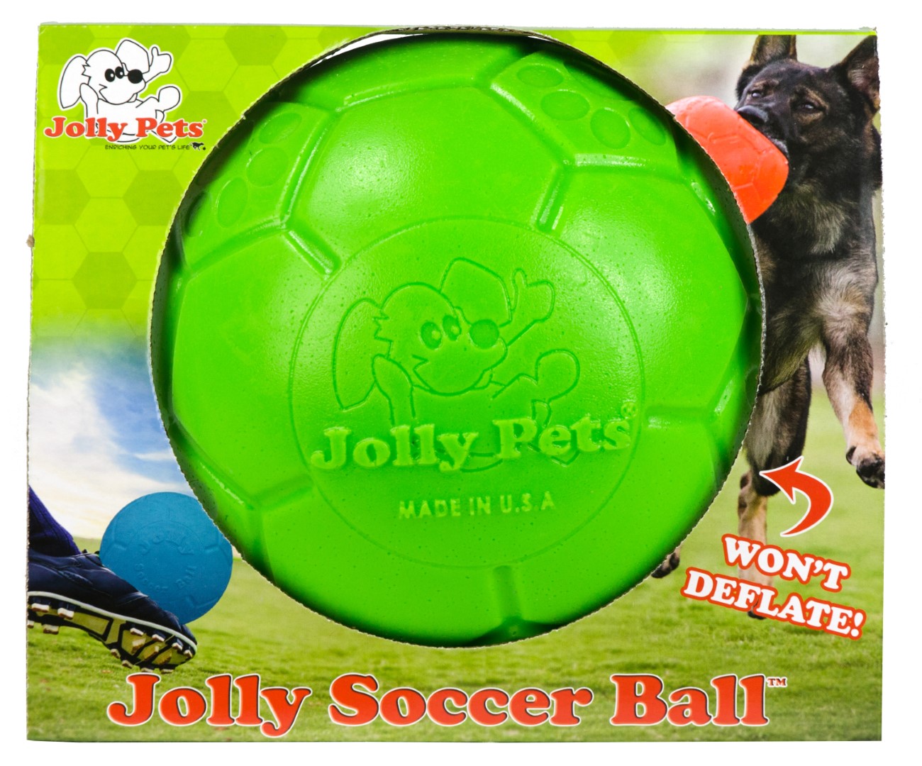Jolly Soccer Ball Groen S (15 cm) — afbeelding 2