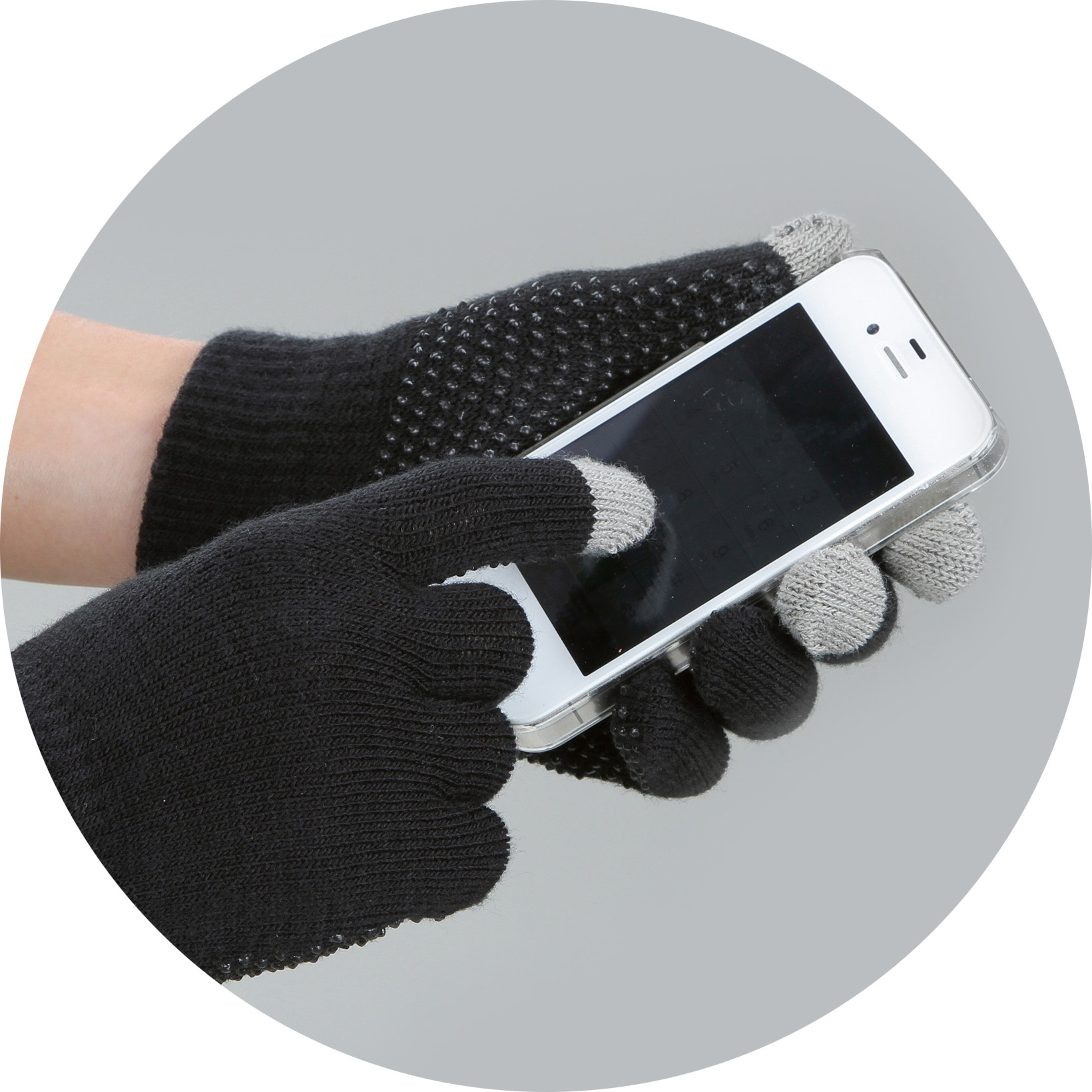 Rijhandschoen Magic Touch zwart 1size4all — afbeelding 3