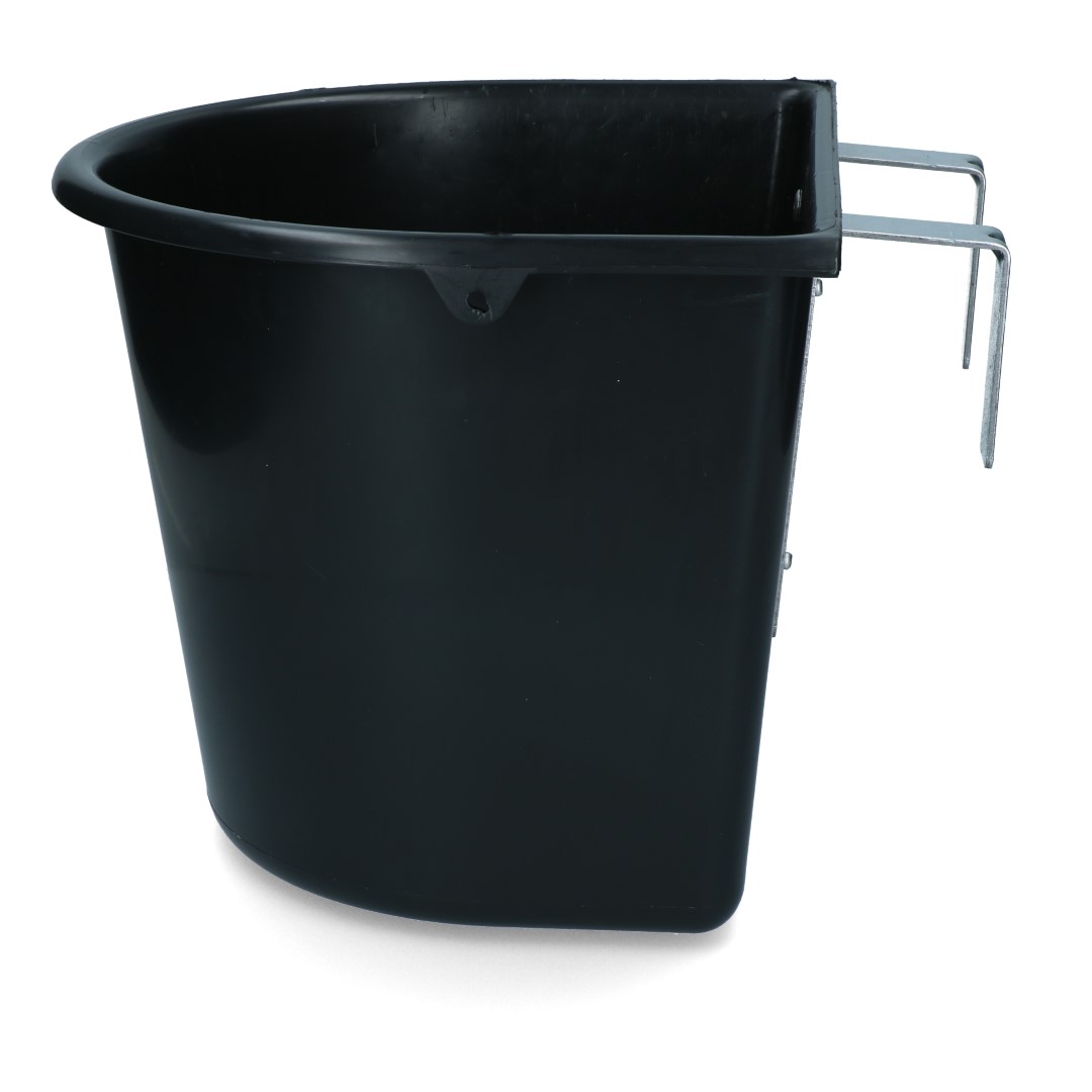 Voerbak 15 l met ophang Zwart