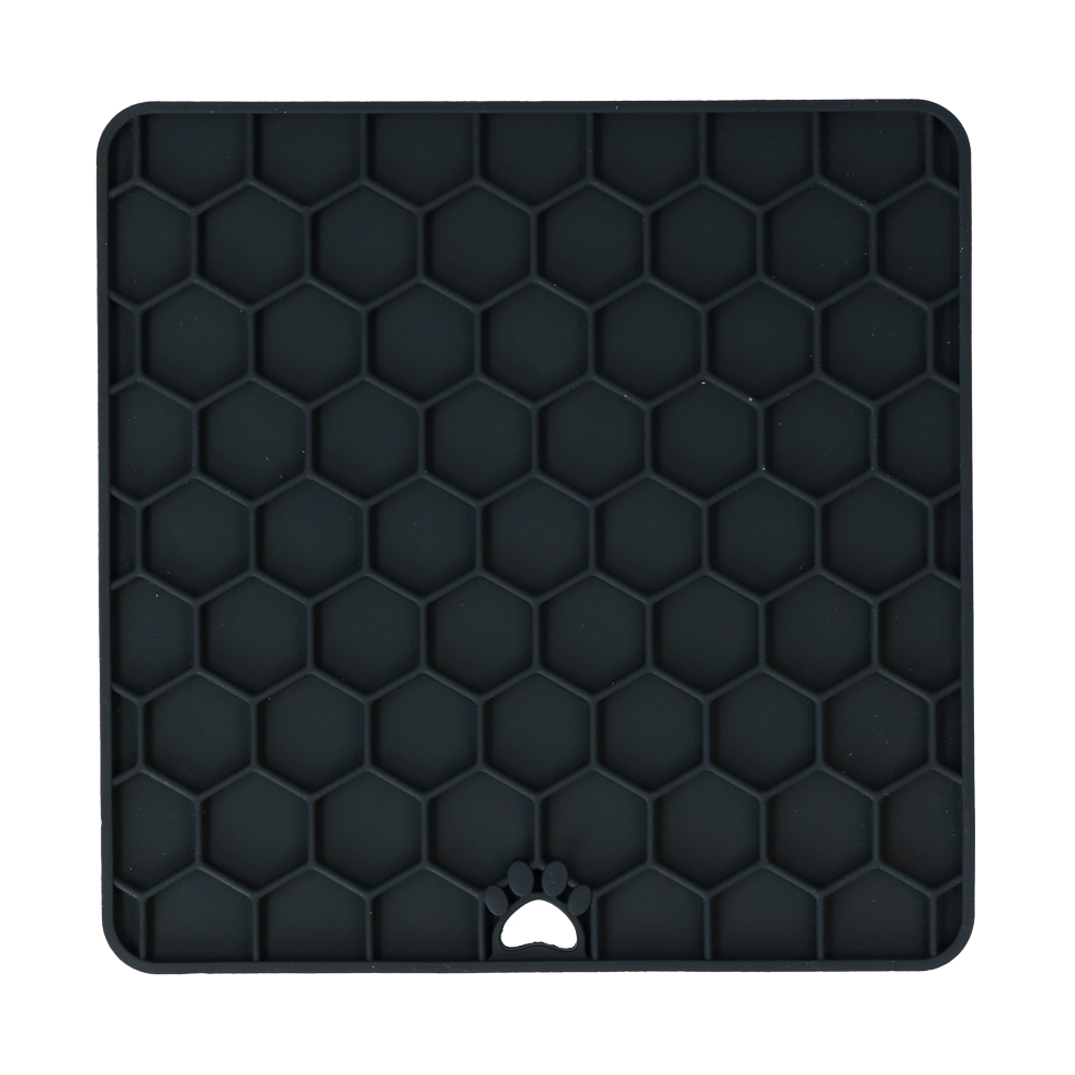 Eat Slow Live Longer Lick Mat Honeycomb Grijs — afbeelding 3