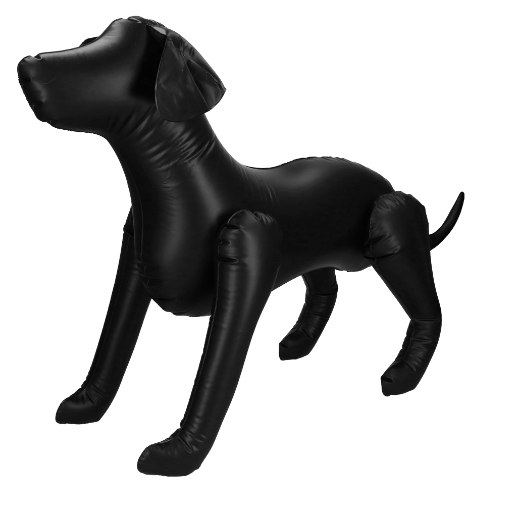 Opblaasbare hond voor promotiedoeleinden in winkels of op evenementen Zwart