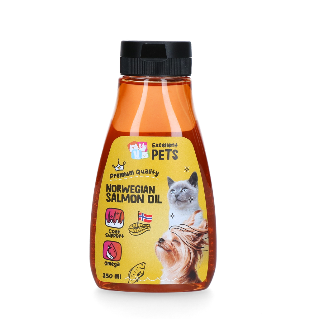 Excellent Pets Noorse Zalmolie 250 ml (knijpflacon)