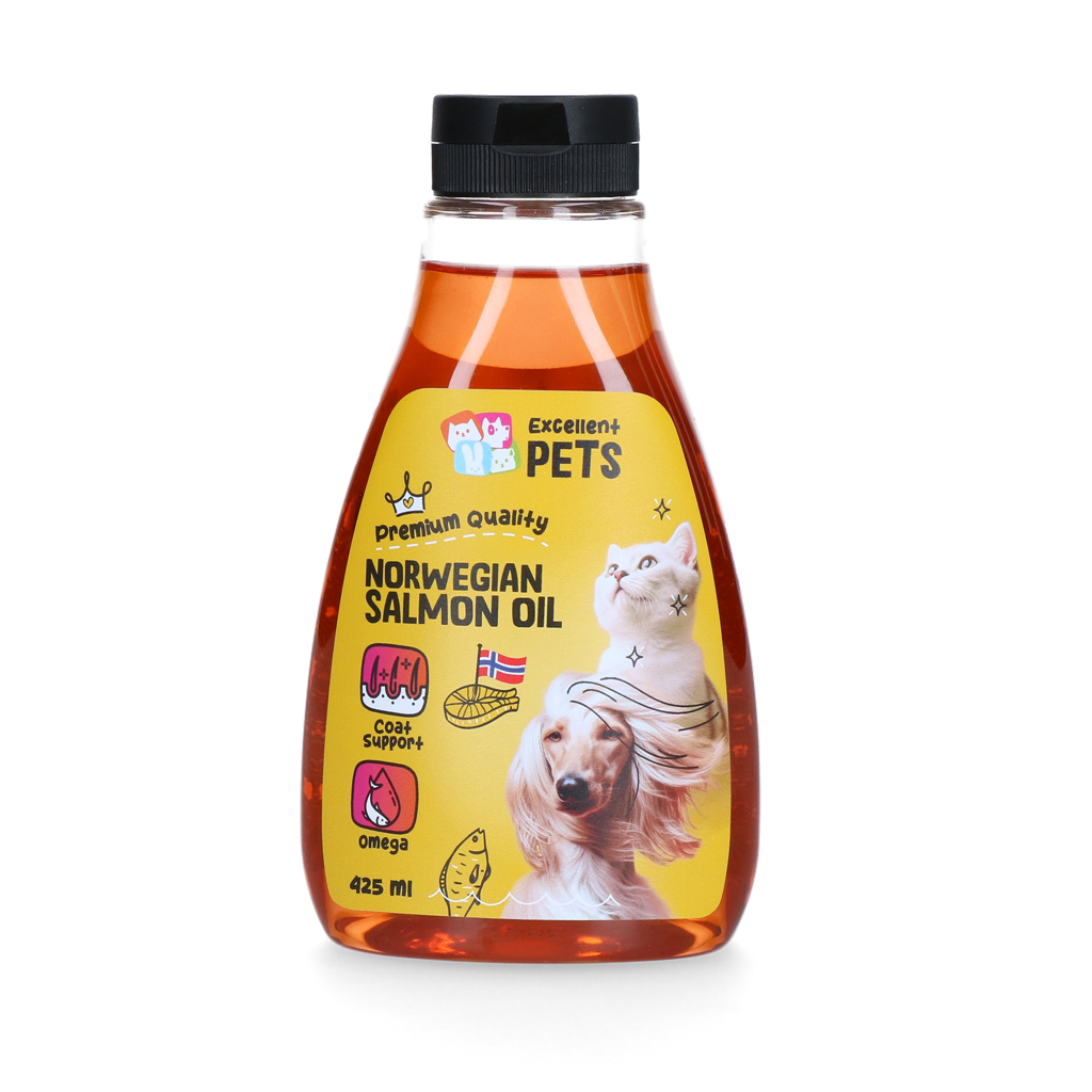 Excellent Pets Noorse Zalmolie 425 ml (knijpflacon)