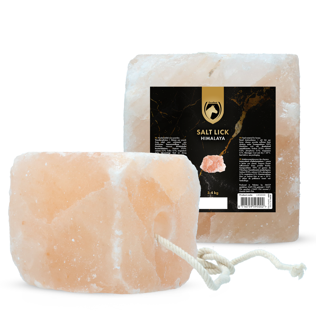 Excellent Horse Salt Lick Himalaya 3-4 kg (Met touw)