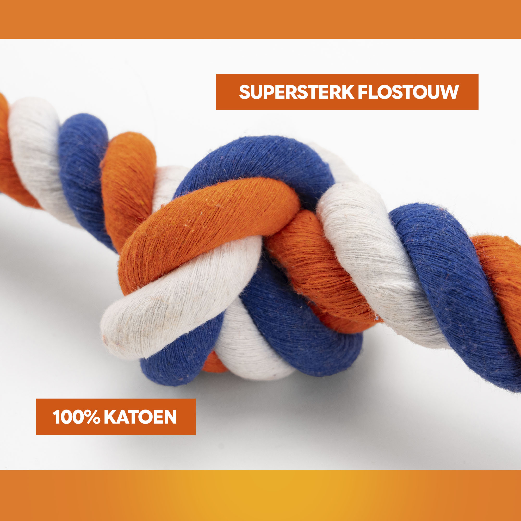 Oranje Flostouw Oranje, Wit en Blauw — afbeelding 5