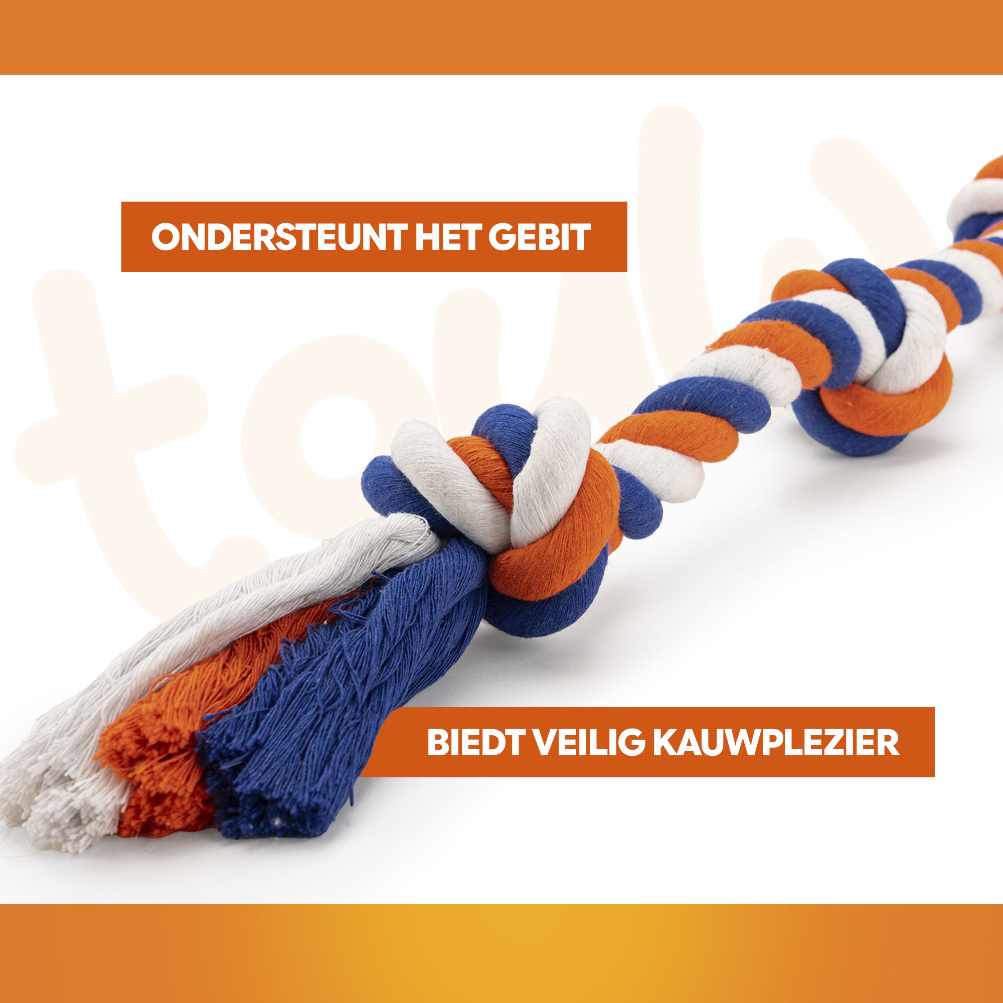 Oranje Flostouw Oranje, Wit en Blauw — afbeelding 3
