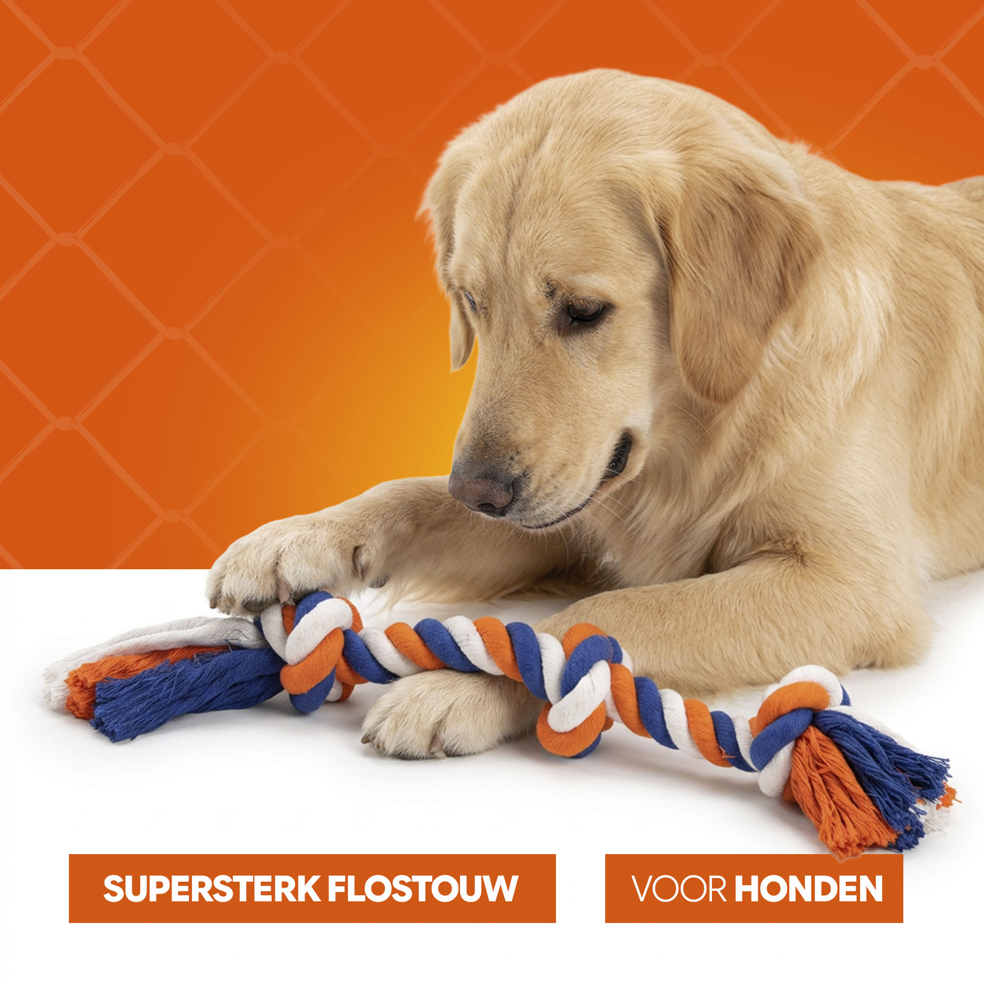 Oranje Flostouw Oranje, Wit en Blauw — afbeelding 6