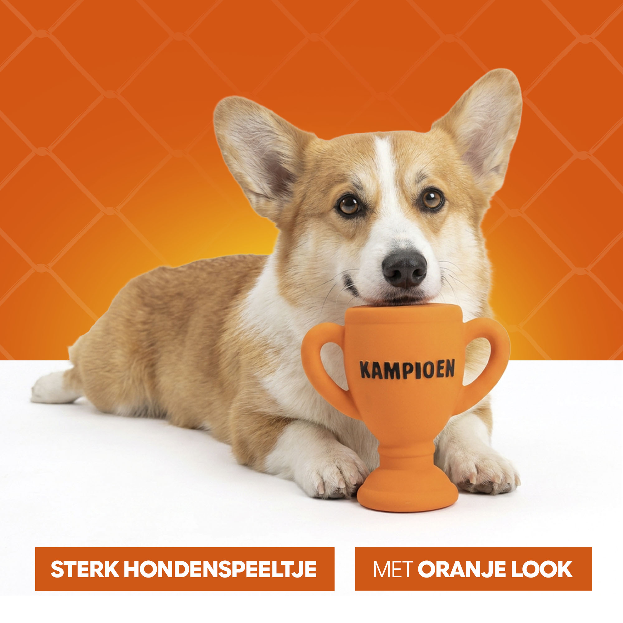 Oranje Latex Hondenspeeltjes WK Beker — afbeelding 6