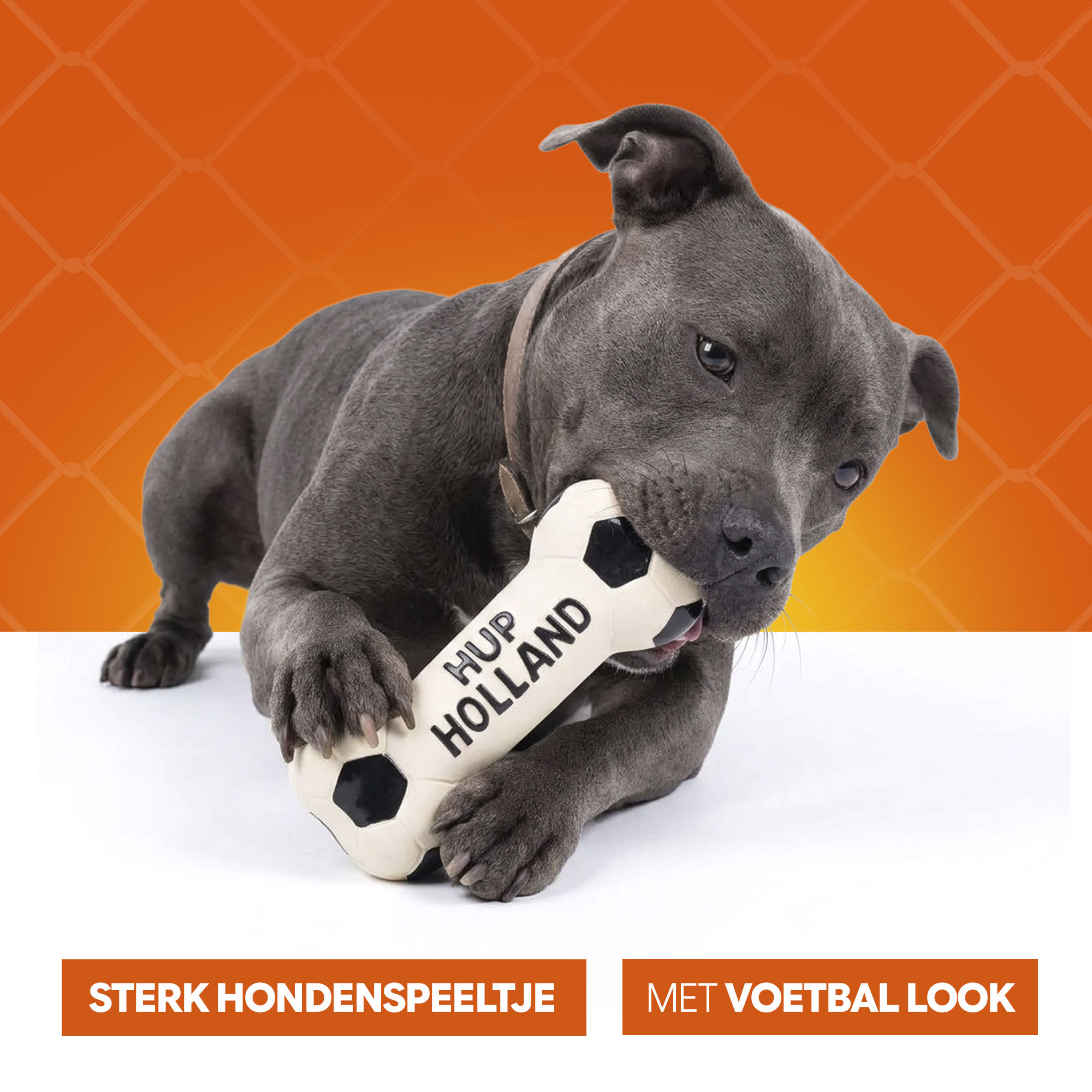 Oranje Latex Hondenspeeltjes WK Bot — afbeelding 6