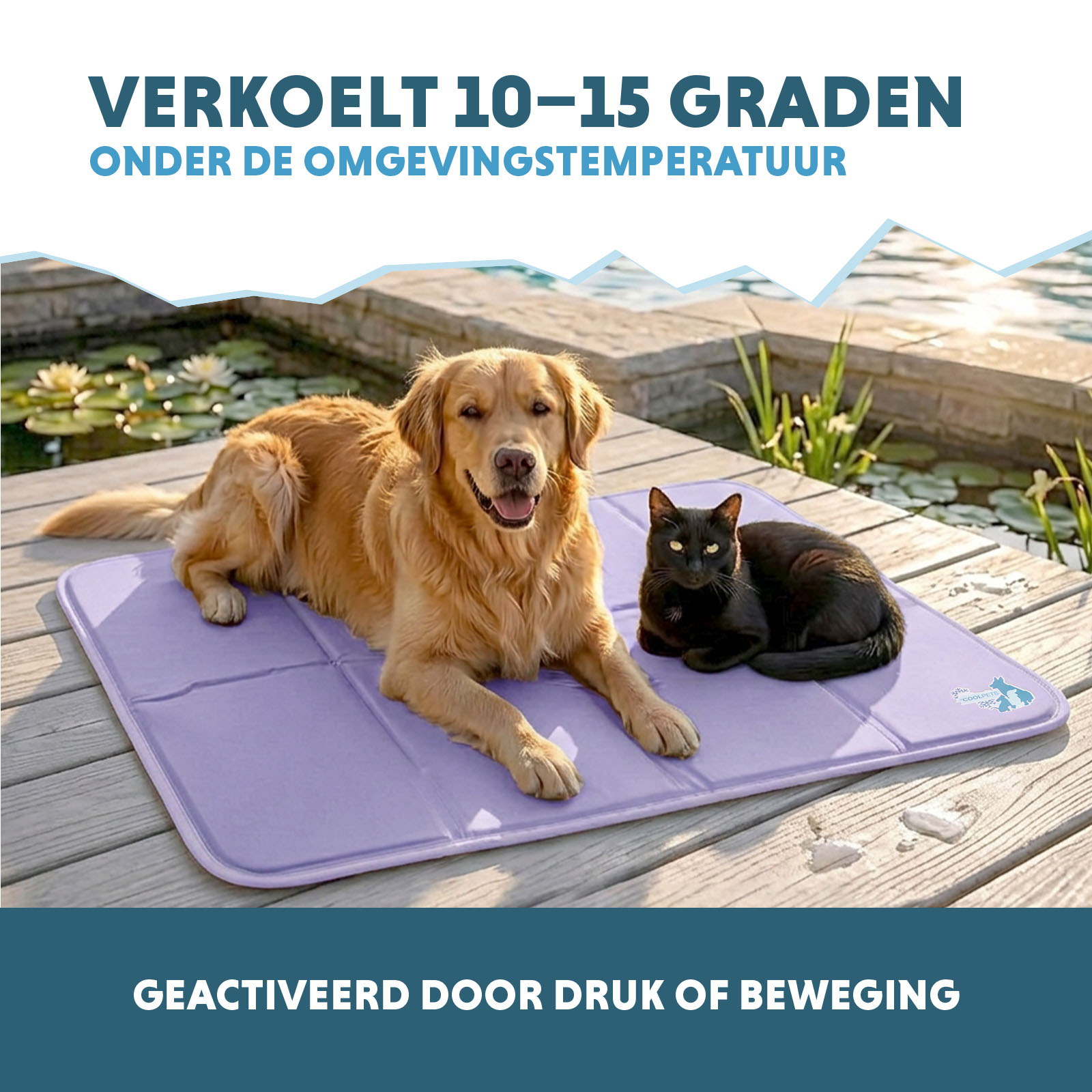 Coolpets Gel Cooling Mat Lila XL — afbeelding 4