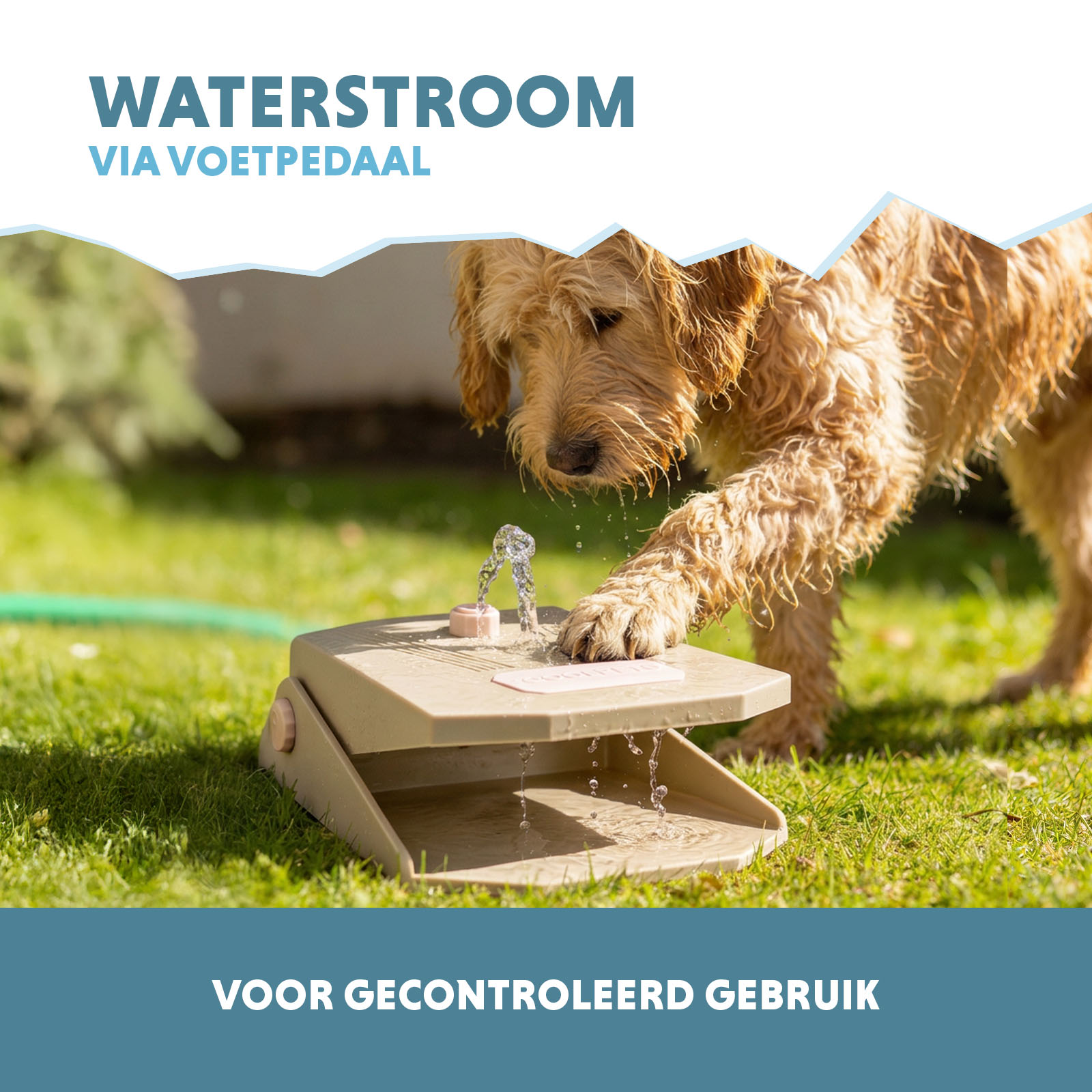 Coolpets Splash Water Fountain Beige — afbeelding 4