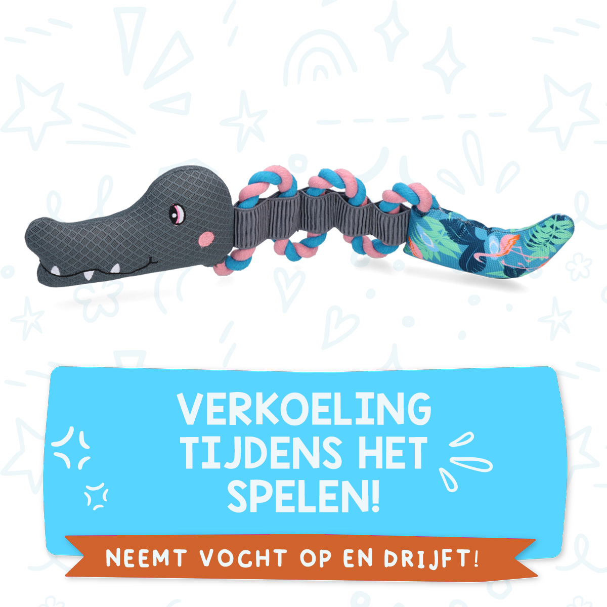 CoolPets Pull Me! Crocky Rope Flamingo — afbeelding 4
