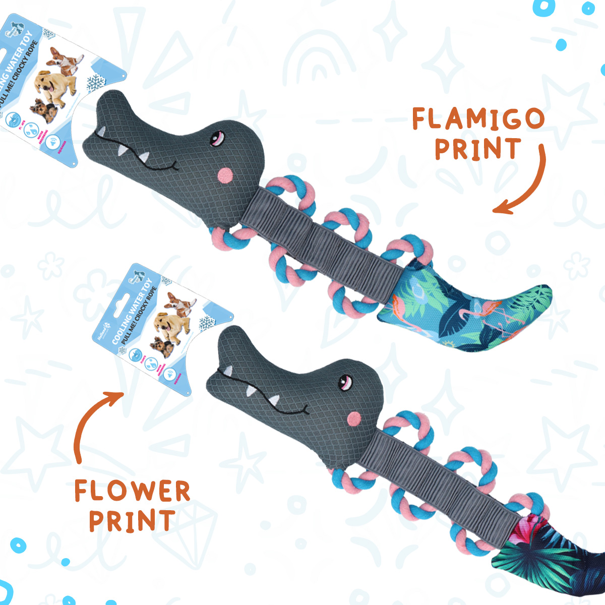 CoolPets Pull Me! Crocky Rope Flamingo — afbeelding 6