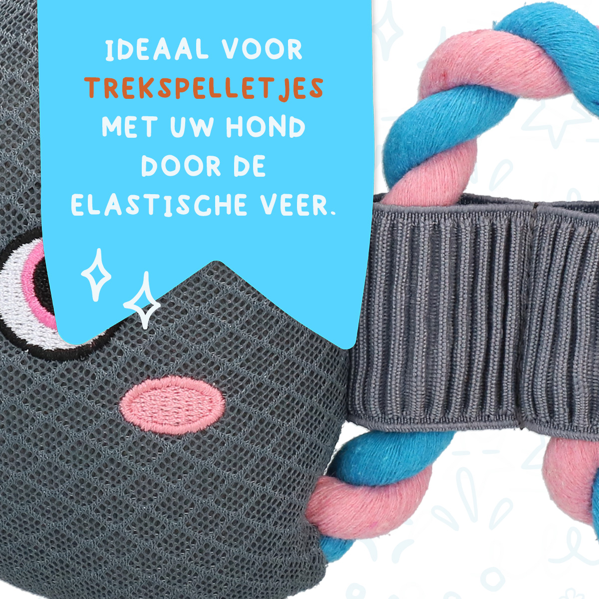 CoolPets Pull Me! Crocky Rope Flamingo — afbeelding 5