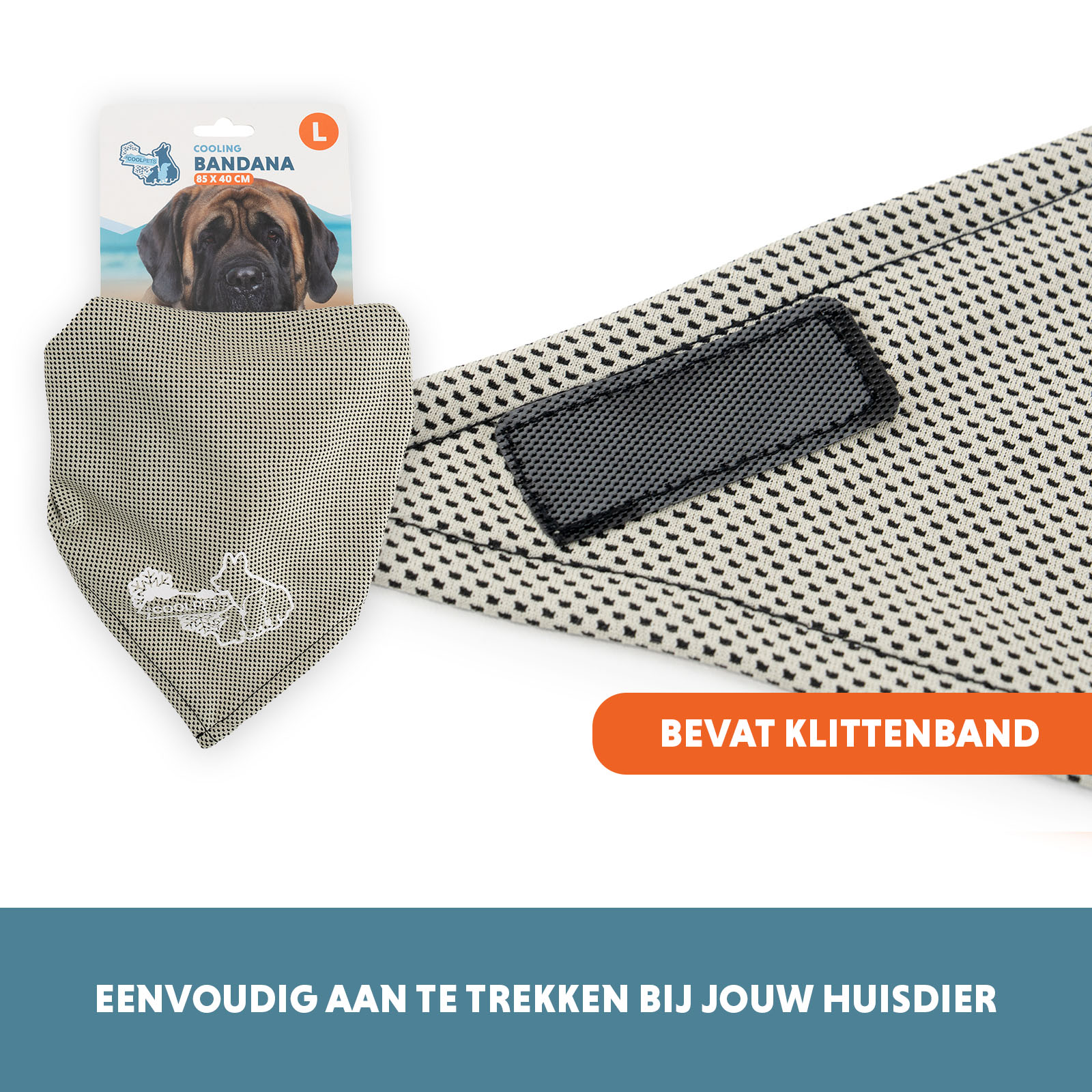 Coolpets Cooling Bandana Beige L — afbeelding 5
