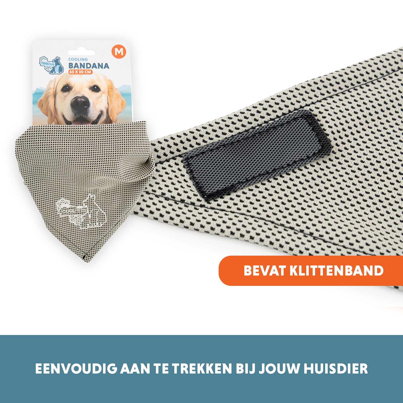 Coolpets Cooling Bandana Beige M — afbeelding 5