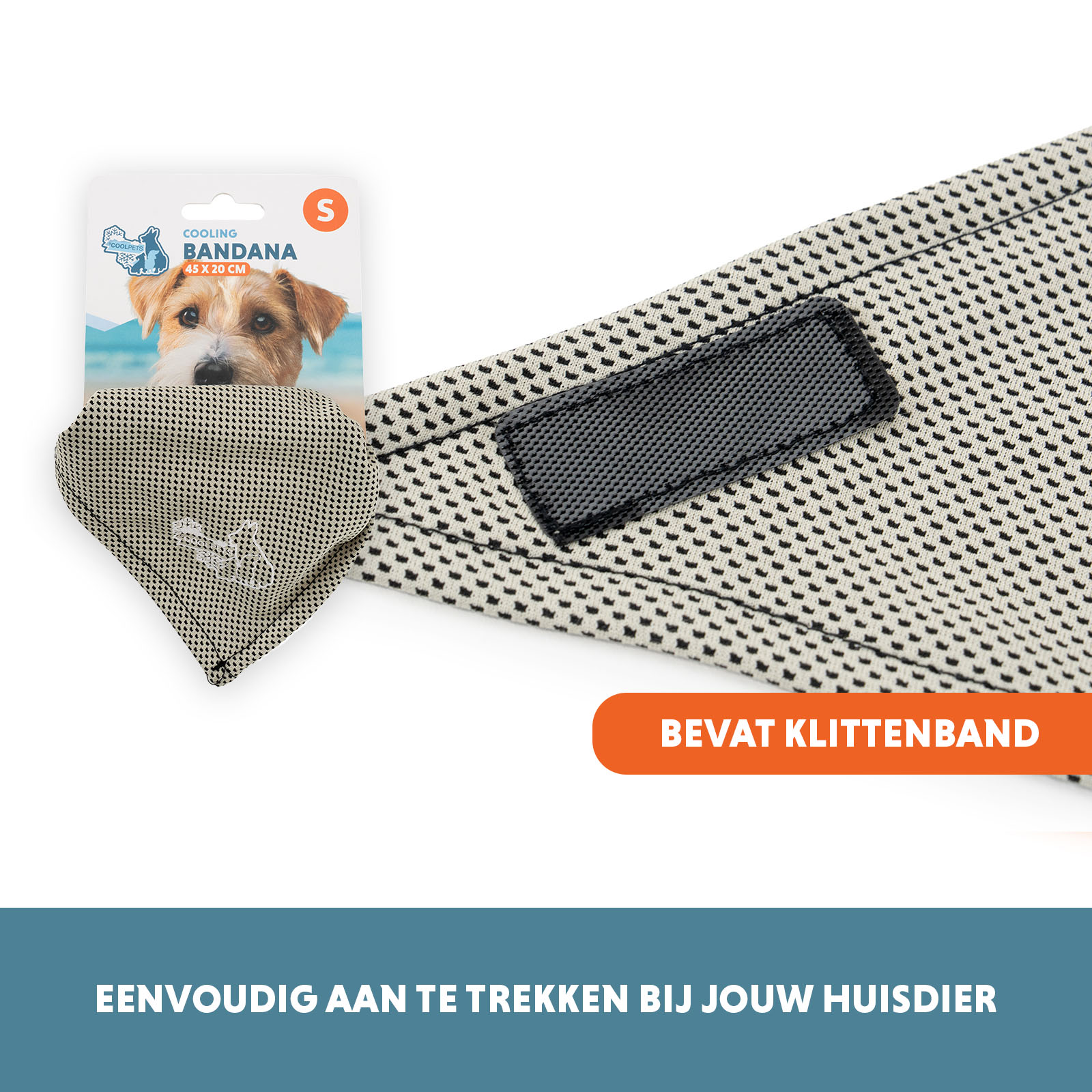 Coolpets Cooling Bandana Beige S — afbeelding 5