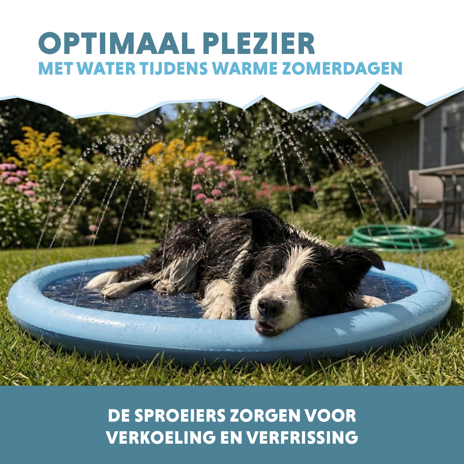 Coolpets Splash Sprinkler Pad M 150 cm — afbeelding 4